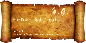 Heffner Györgyi névjegykártya